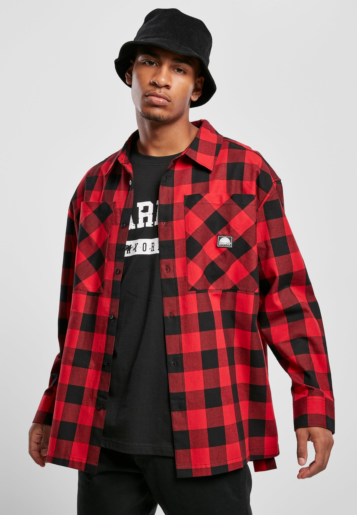 Southpole Check Flannel Shirt, Red