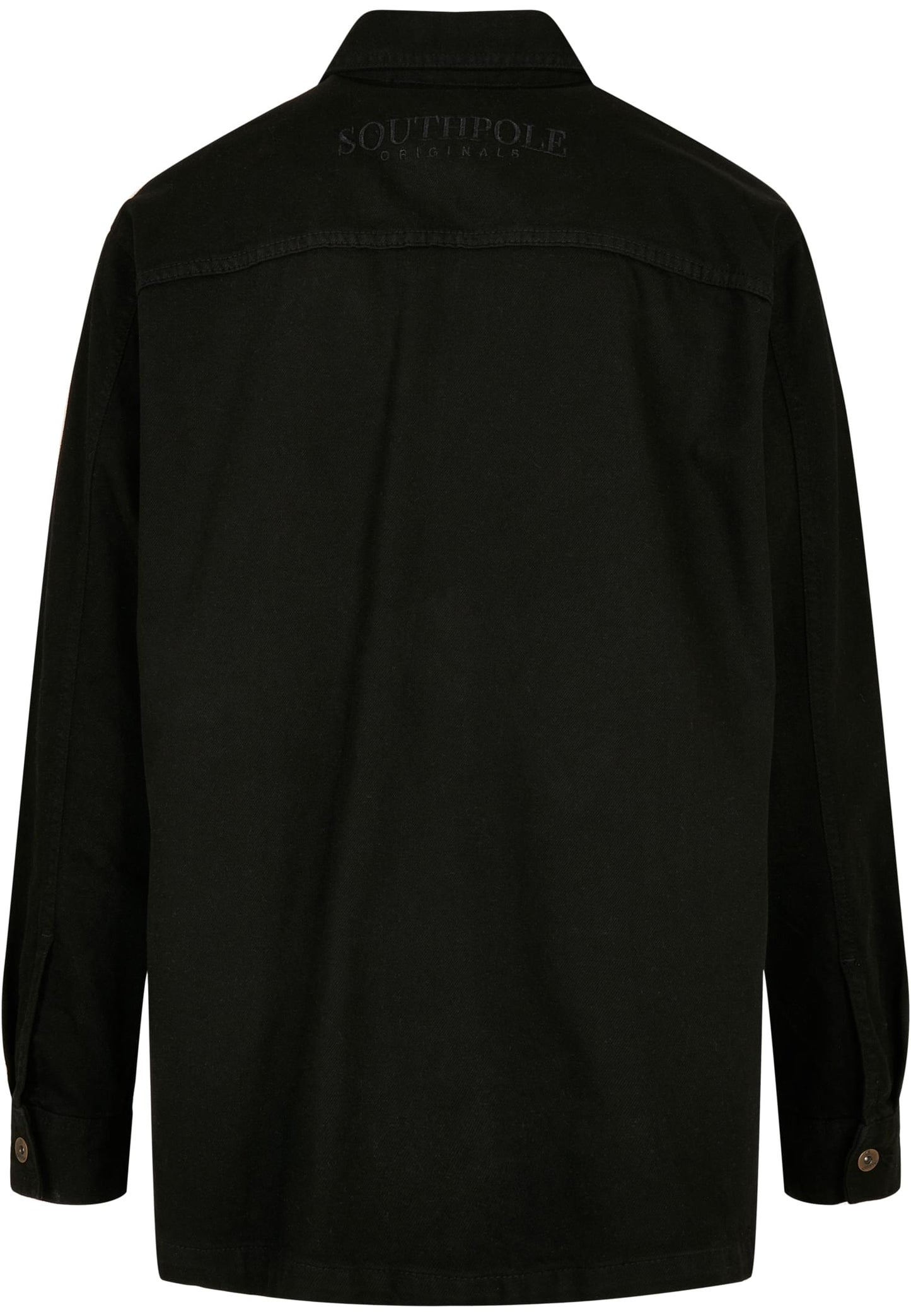 Southpole Oversized Cotton Shirt, Black