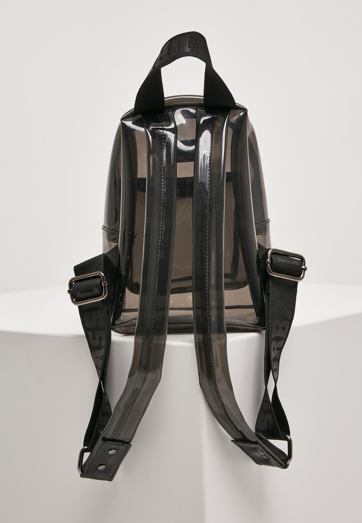 Transparent Mini Backpack, Black