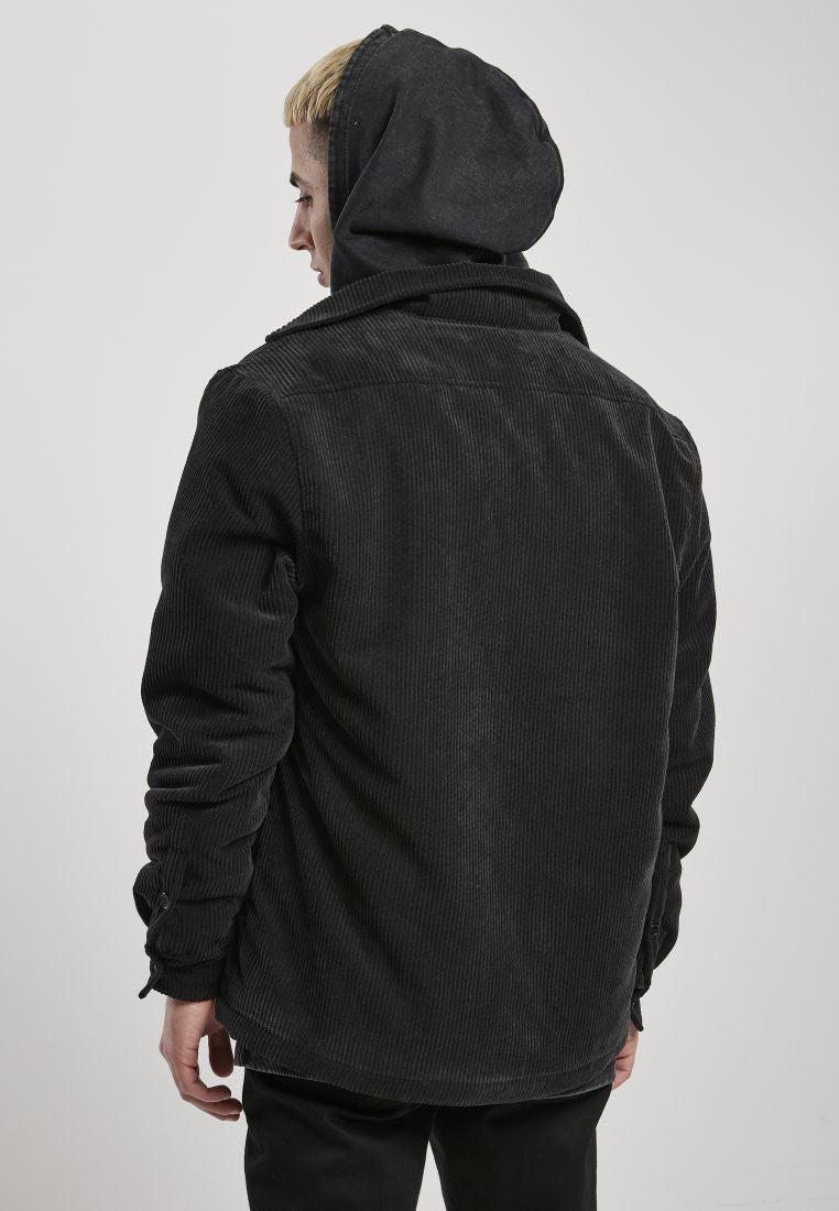 Corduroy Sherpa Jacket, Black