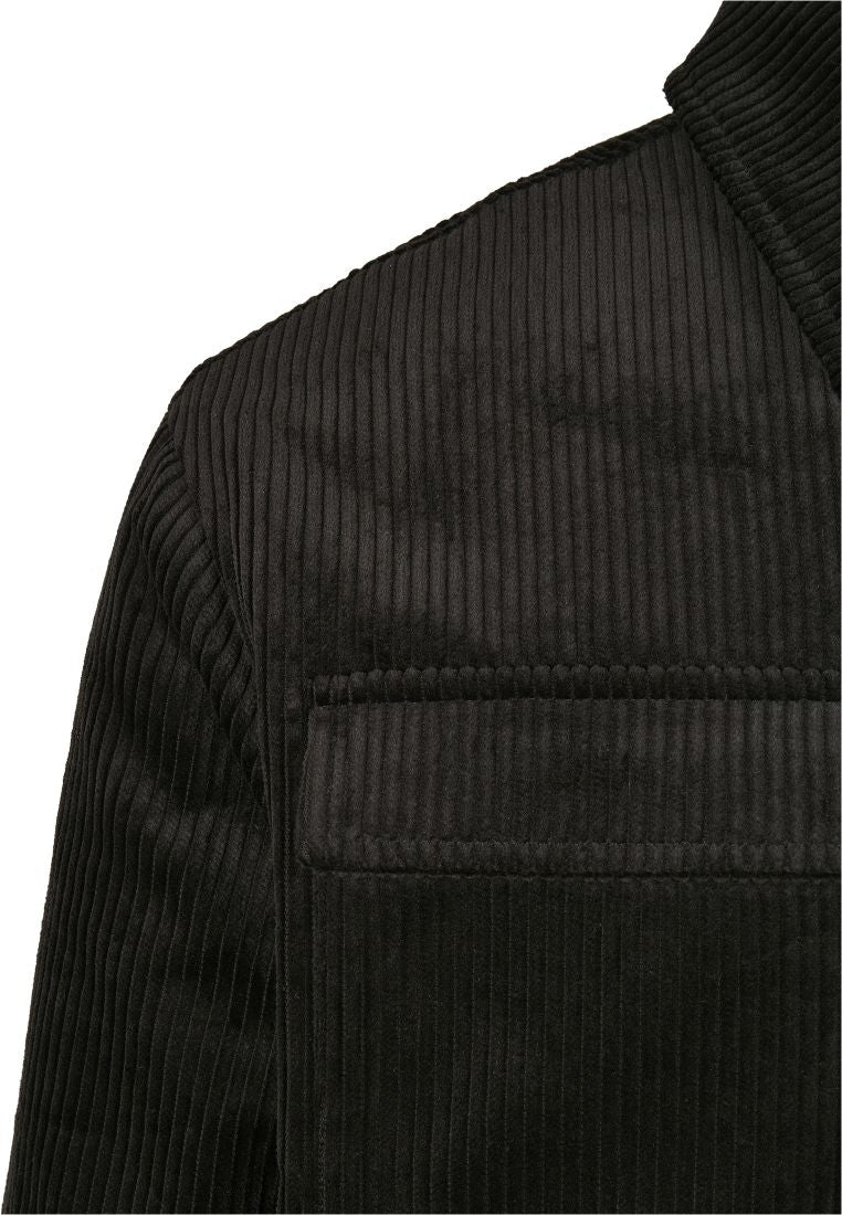 Corduroy Sherpa Jacket, Black