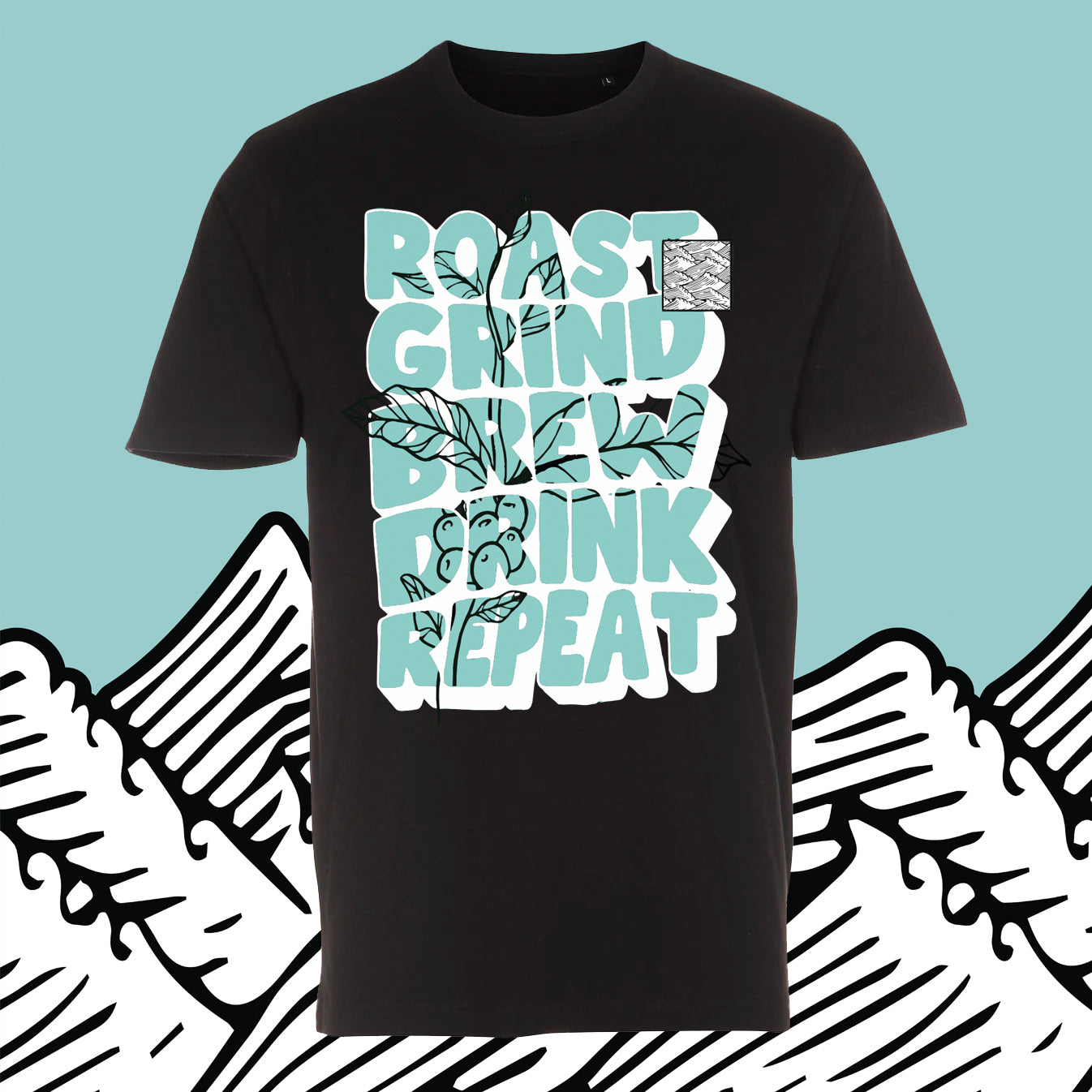 ROST REPEAT T-paita, Musta