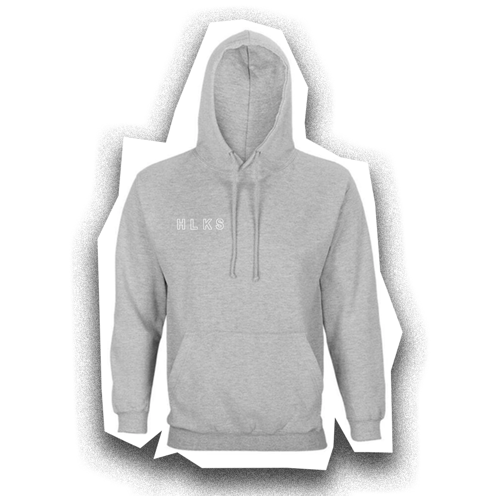 HLKS Brodeerattu huppari, Grey Melange