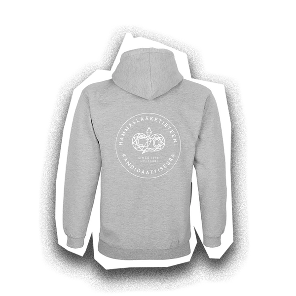 HLKS Brodeerattu huppari, Grey Melange