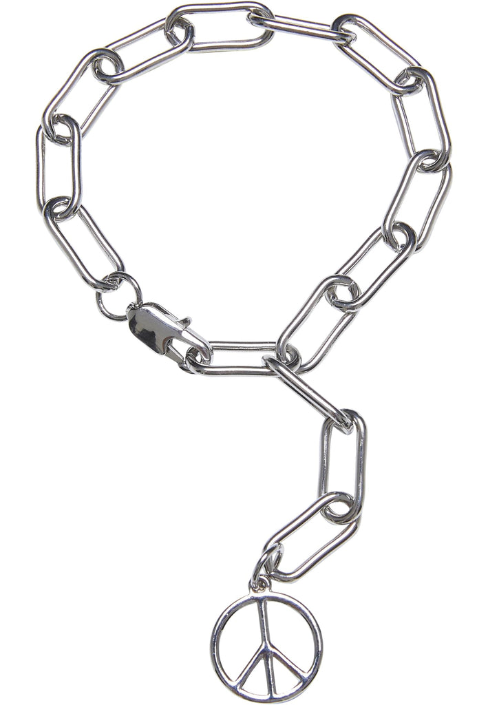 Y Chain Peace Pendant Bracelet