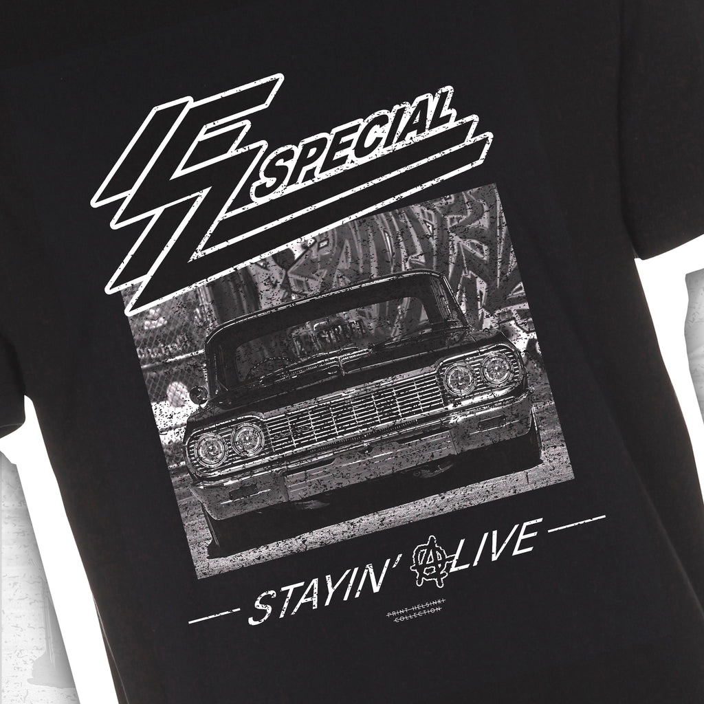45 Special x Print Helsinki Collection "LowRider" T-paita Musta